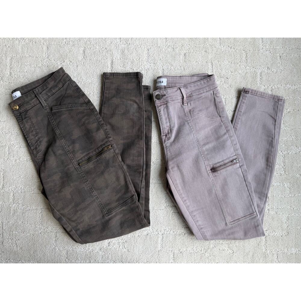 Pistola Jeans Lot of 2 Revolve Zipper Pocket High-Rise Skinny Cargo